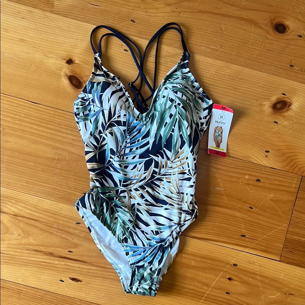Hurley Tropical Print One-Piece Swimsuit